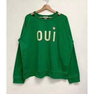 Clare V. for Anthropologie Oui French Paris Colorful Sweatshirt MODIFIED - Large